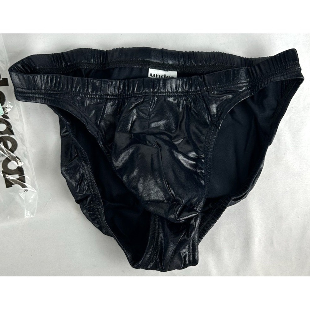 Vintage IM Undergear Black Cire French Contour Bikini M Satin NEW Open Pack MA80